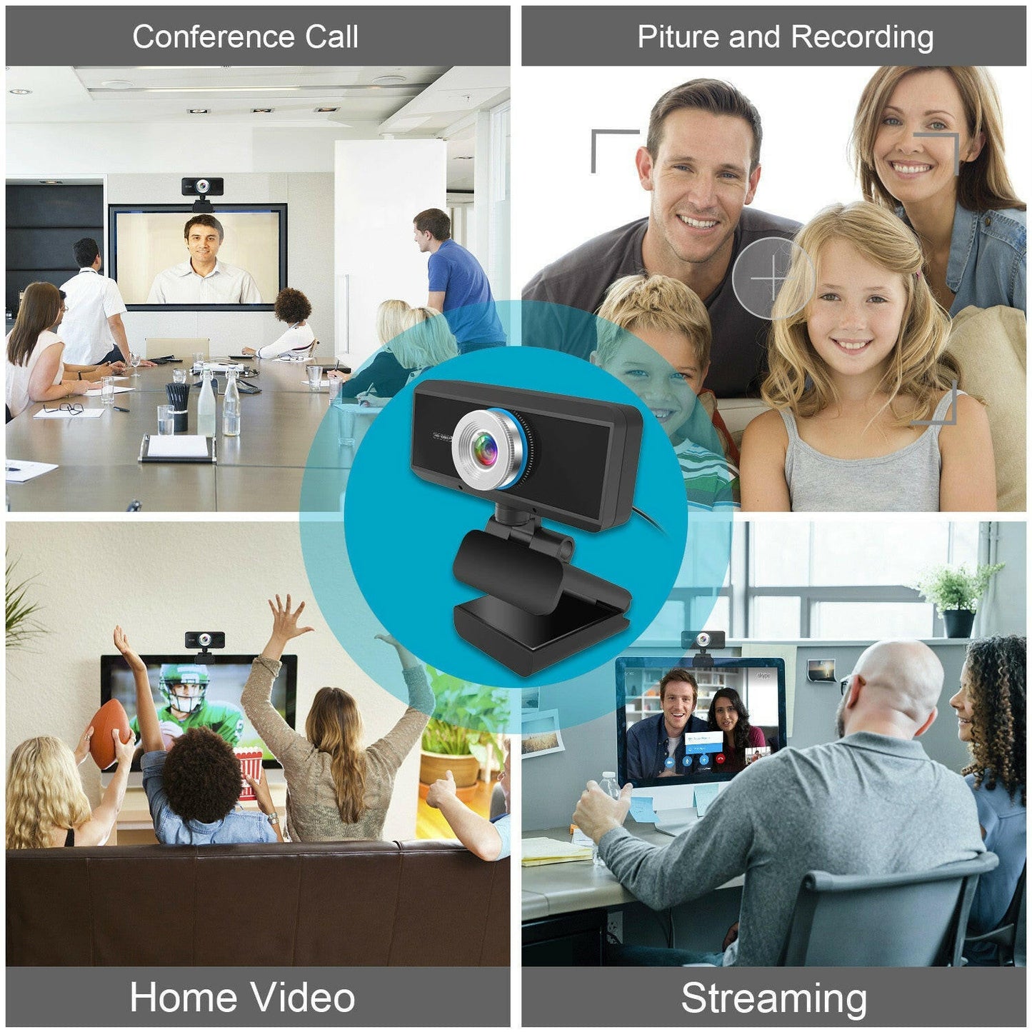 . 1080P HD Webcam – Optical Lens, Noise Cancelling Microphone - GoTypical