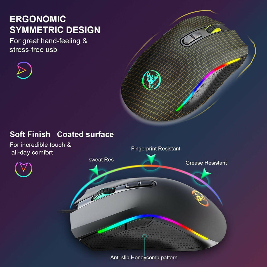 . Gaming Mouse – RGB Lighting Wired Esports Mouse - GoTypical