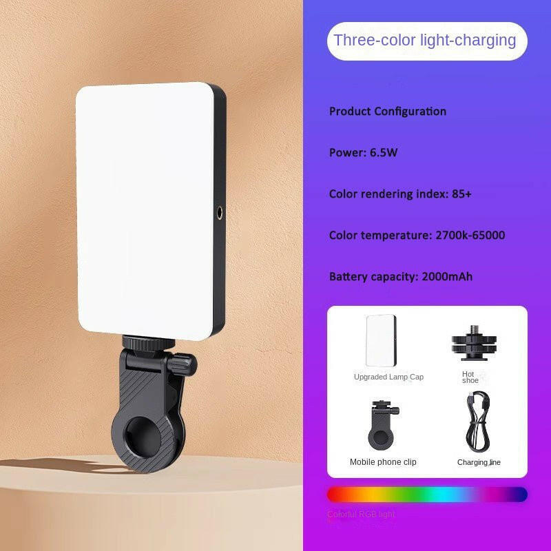 . Rechargeable RGB LED Fill Light – Tri-Color Mobile Video Lamp - GoTypical