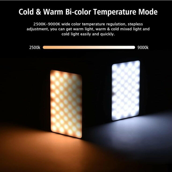 . Rechargeable RGB LED Fill Light – Tri-Color Mobile Video Lamp - GoTypical