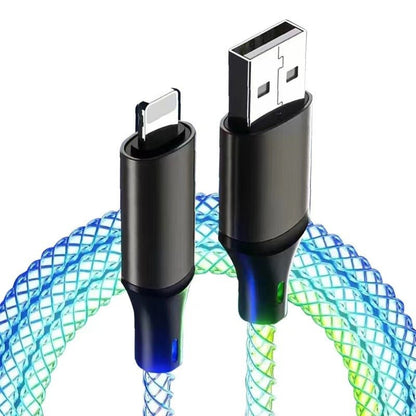 Data cable car luminous breathing gradient PD60W 27W super fast charging suitable for Apple Android Type - GoTypical