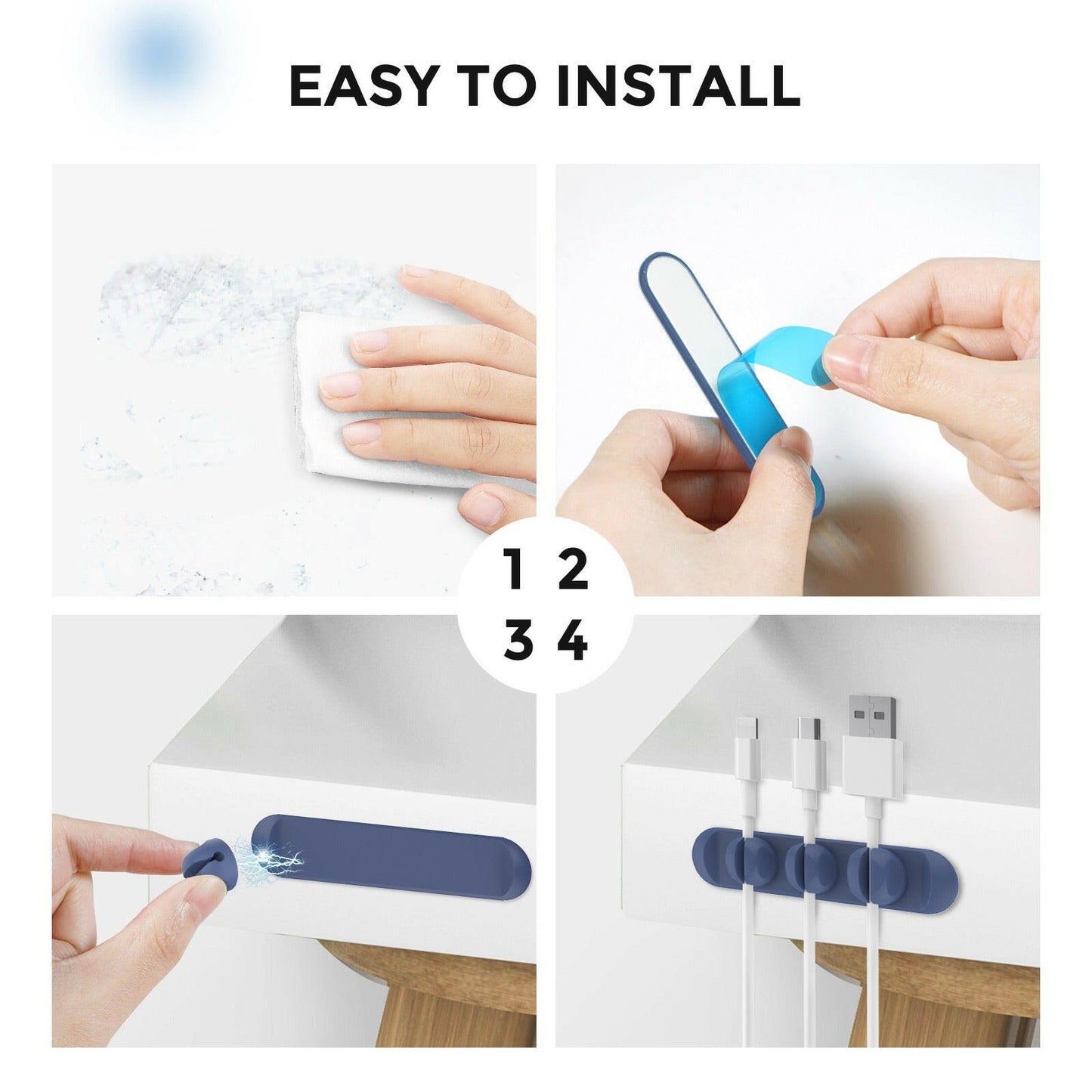 . Magnetic Silicone Data Cable Organizer – Desktop Protection Cover - GoTypical