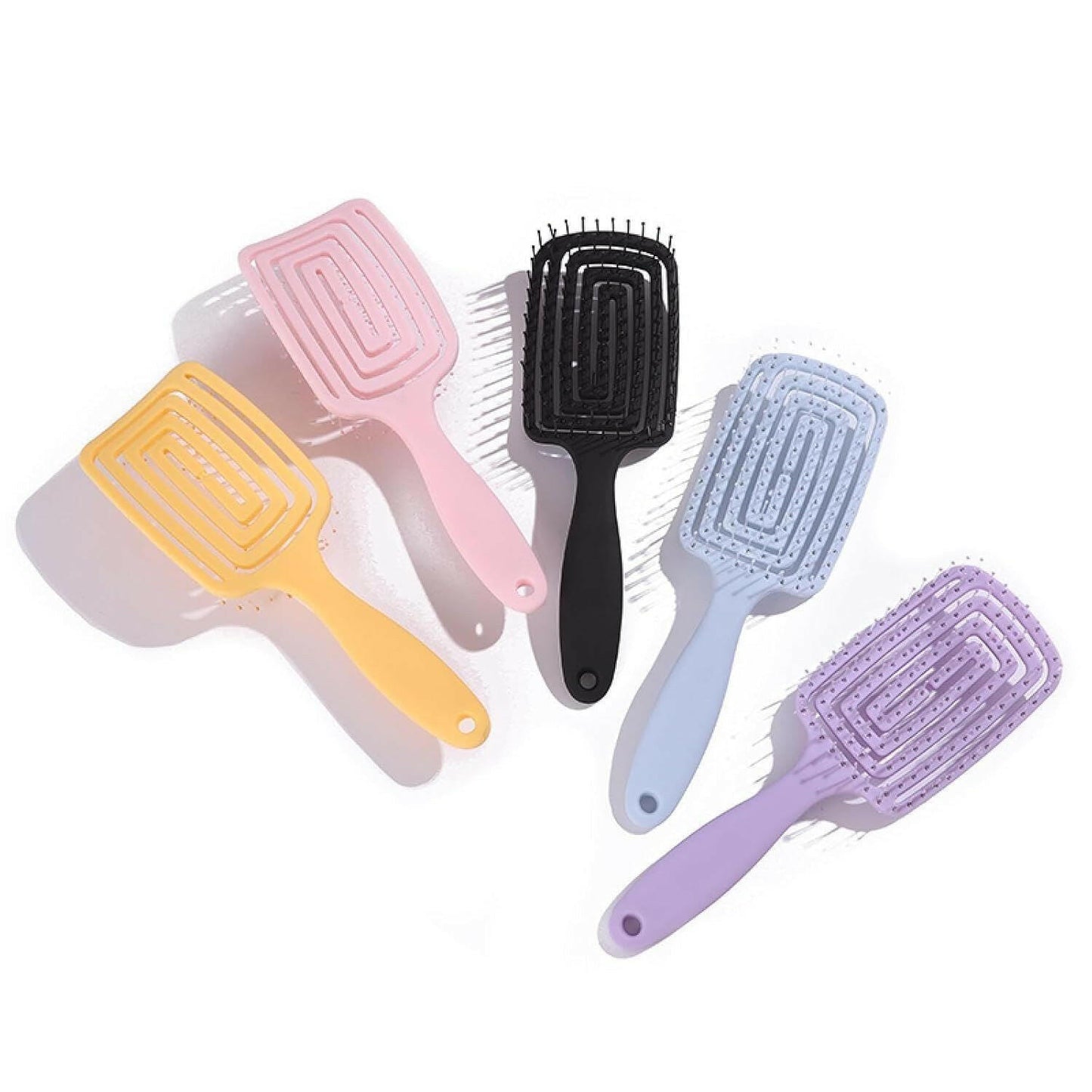 Detangler Hair Brush – Ultra-Soft Nylon Bristles Purple Paddle - GoTypical