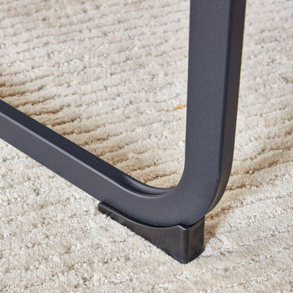 . Tech Cloth Dining Chairs – Brown High Back with Metal Legs Set of 2 - GoTypical