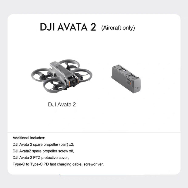 DJI Avata 2 Aerial Photography Drone – Remote Control, 23 Min Flight - GoTypical