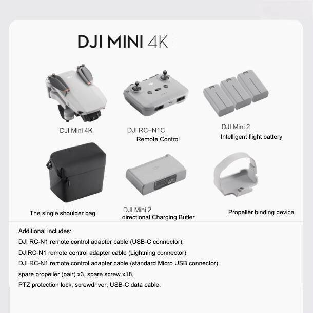 . DJI Mini 4K Aerial Drone – Remote Control, 31-Min Battery - GoTypical