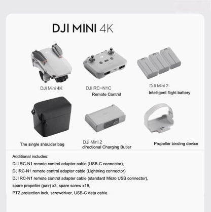 . DJI Mini 4K Aerial Drone – Remote Control, 31-Min Battery - GoTypical
