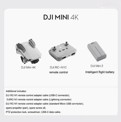 . DJI Mini 4K Aerial Drone – Remote Control, 31-Min Battery - GoTypical