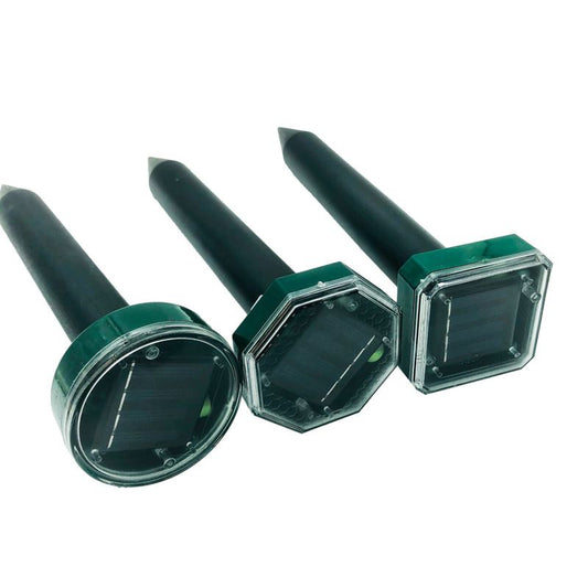 4 pcs Solar Powered Repellent Ultrasonic Outdoor Lawn Garden Snake Rodent Repeller; mouse repeller.