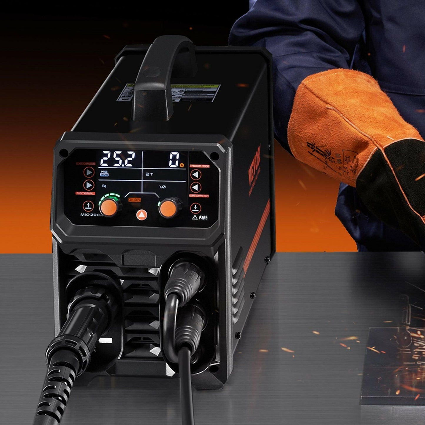 VEVOR 200A Pro MIG Welder 5-in-1 Synergic Welding Machine Dual Voltage - GoTypical
