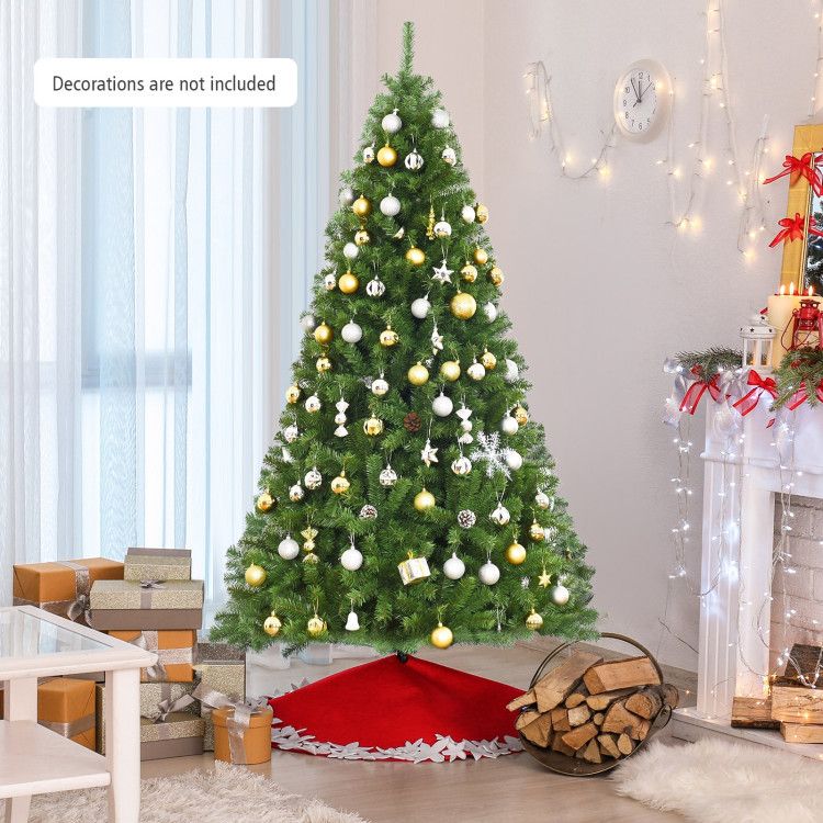 Artificial Christmas Tree 6ft 7.5ft 9ft - Premium Hinged PVC with Metal Stand.