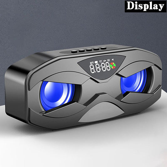 M8 Cool Robot Design Bluetooth Speaker LED Rhythm Flash Wireless Loudspeaker FM Radio Alarm Clock TF Card Support Subwoofer.