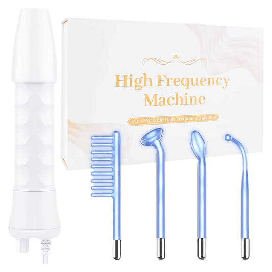 4-in-1 High Frequency Facial Wand for Skin Rejuvenation – Portable Anti-Aging Beauty Device for Wrinkle Reduction, Firming, Dark Circle & Acne Care.