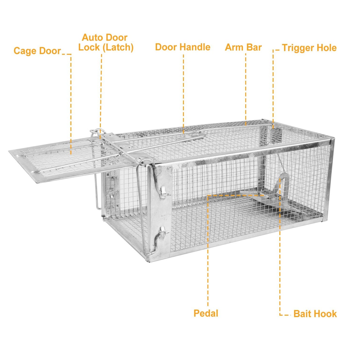 Rat Trap Cage Humane Live Rodent Trap Cage Mouse Control Bait Catch - GoTypical
