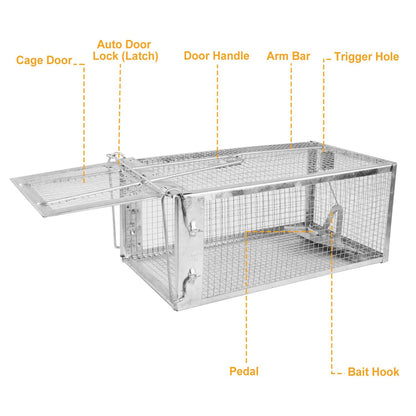 Rat Trap Cage Humane Live Rodent Trap Cage Mouse Control Bait Catch - GoTypical