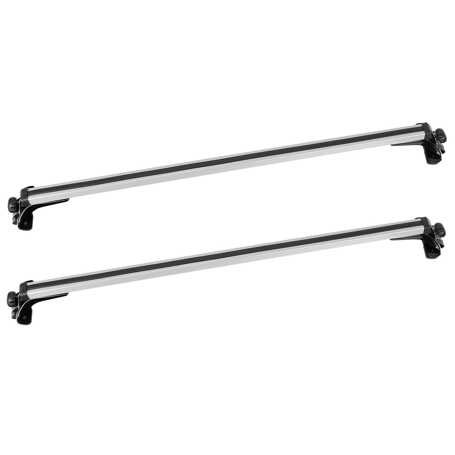 47.24in Universal Top Roof Rack Cross Bar Cargo Carrier Aluminum Crossbar Rack w/ 165LBS Capacity Fit for Most Vehicle Wagon Car Without Roof Side Rail.