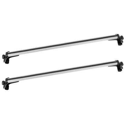 47.24in Universal Top Roof Rack Cross Bar Cargo Carrier Aluminum Crossbar Rack w/ 165LBS Capacity Fit for Most Vehicle Wagon Car Without Roof Side Rail.