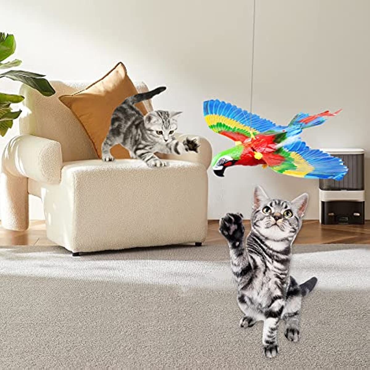 GARENT Flying Bird Cat Toy – Electric Interactive Parrot for Indoor Cats - GoTypical