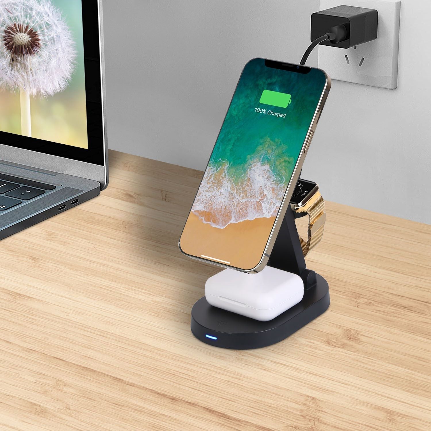 4-in-1 Magnetic Wireless Charging Station – 15W Fast Charge MagSafe Compatible - GoTypical