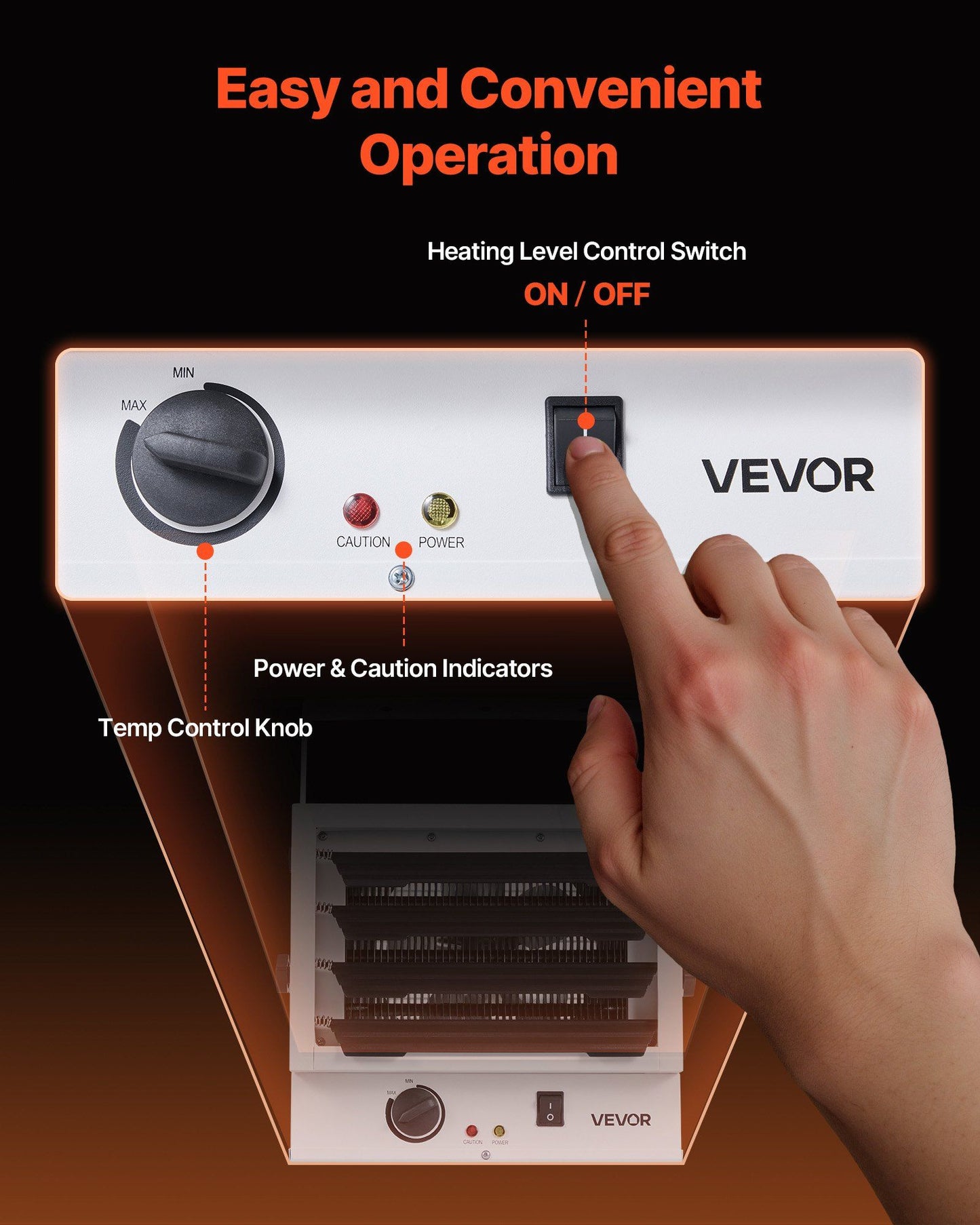 VEVOR Electric Garage Heater, 5000-Watt Wall/Ceiling Mounted Shop Heater for 2 Cars, Overheat Protection & 3 Adjustable Angles, Heavy Duty Commercial for Indoor Workshop Warehouse, 240V White - GoTypical