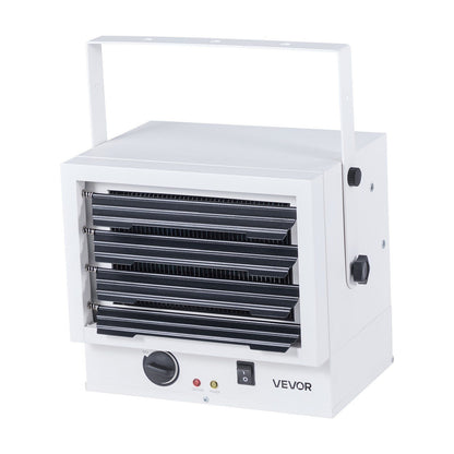 VEVOR Electric Garage Heater, 5000-Watt Wall/Ceiling Mounted Shop Heater for 2 Cars, Overheat Protection & 3 Adjustable Angles, Heavy Duty Commercial for Indoor Workshop Warehouse, 240V White - GoTypical