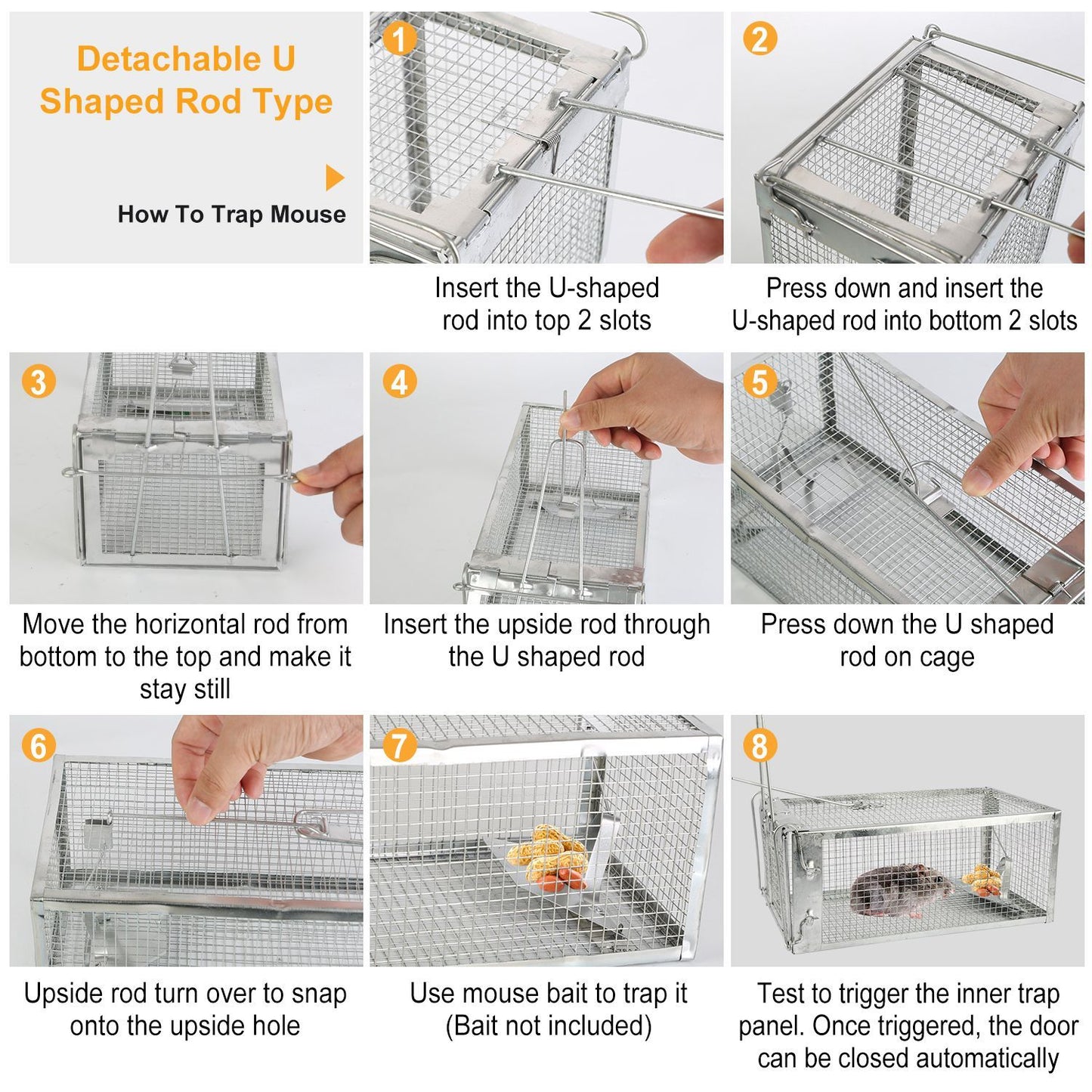 Rat Trap Cage Humane Live Rodent Trap Cage Mouse Control Bait Catch - GoTypical