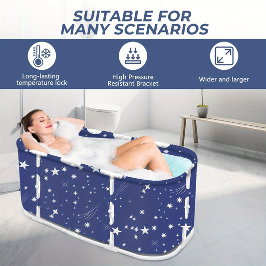 Portable foldable bathtub, thermostatic shower tub tub | ice bath | Separate family bathroom SPA bathtub, shower room soaking vertical bathtub, effective temperature maintenance.