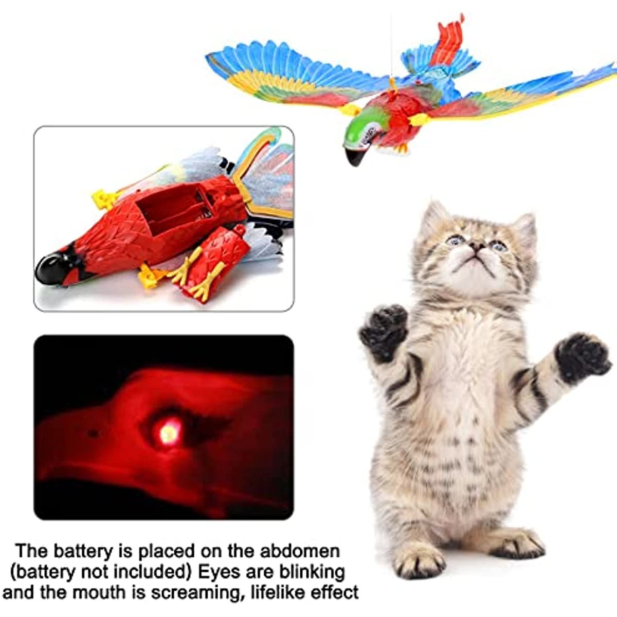 GARENT Flying Bird Cat Toy – Electric Interactive Parrot for Indoor Cats - GoTypical