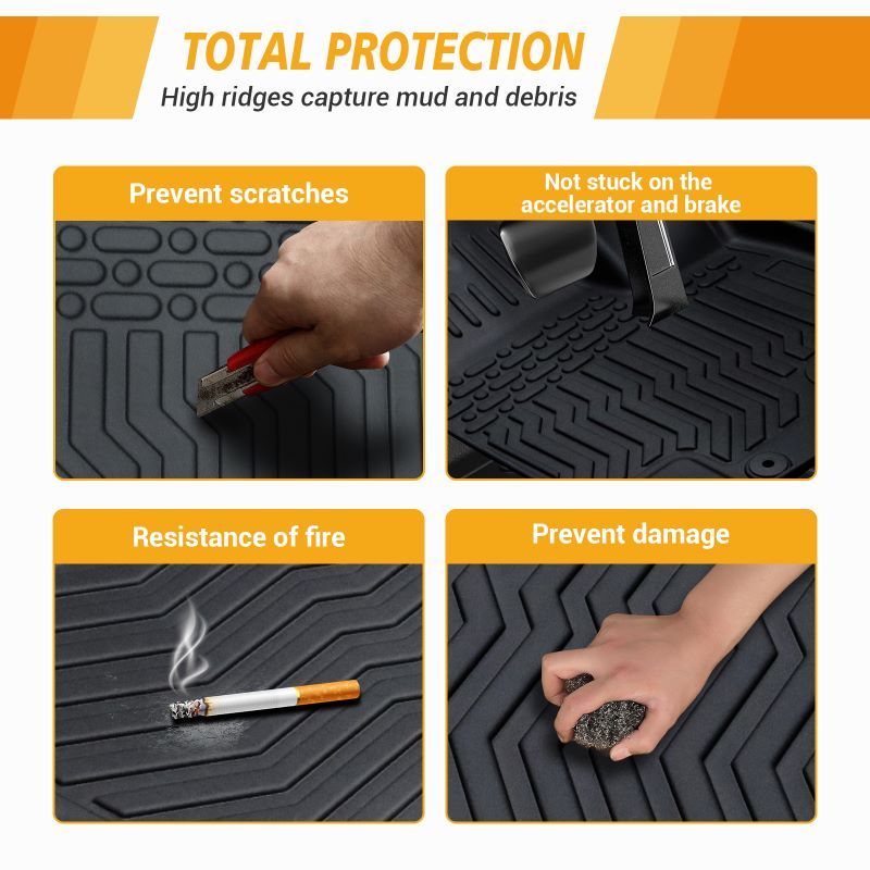TPE Rubber Car Floor Mats for 2017-2020 F*rd Fusion.