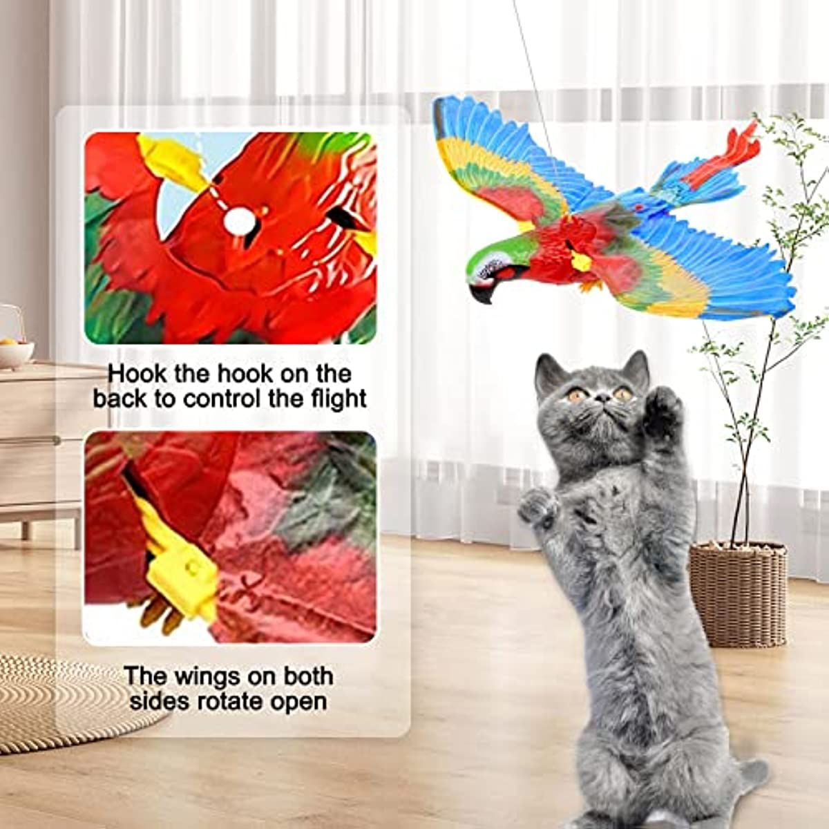 GARENT Flying Bird Cat Toy – Electric Interactive Parrot for Indoor Cats - GoTypical