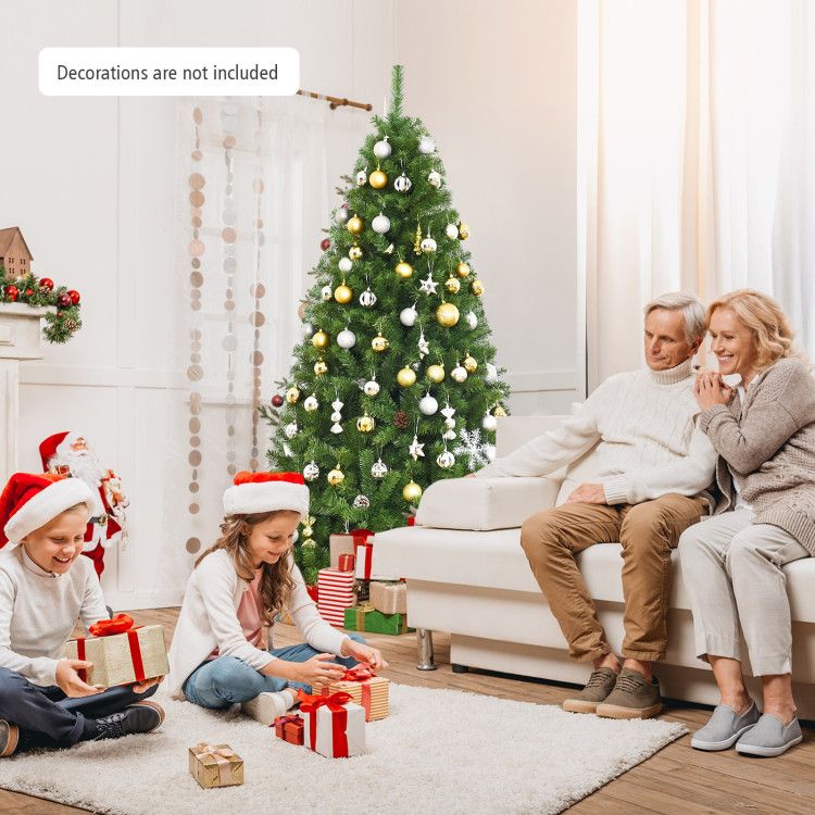 Artificial Christmas Tree 6ft 7.5ft 9ft - Premium Hinged PVC with Metal Stand.