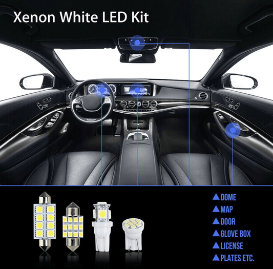14Pcs T10 36mm LED Interior Car Accessories Kit Map Dome License Plate Lights.