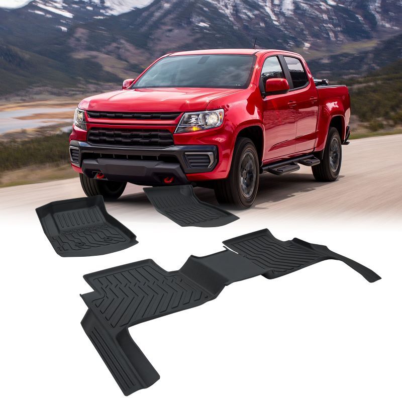 Car Floor Mats For 15-22 GMC Canyon Colorado Crew Cab No Fit Extended Cab.