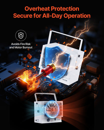 VEVOR Electric Garage Heater, 5000-Watt Wall/Ceiling Mounted Shop Heater for 2 Cars, Overheat Protection & 3 Adjustable Angles, Heavy Duty Commercial for Indoor Workshop Warehouse, 240V White - GoTypical