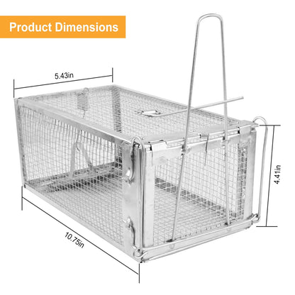 Rat Trap Cage Humane Live Rodent Trap Cage Mouse Control Bait Catch - GoTypical