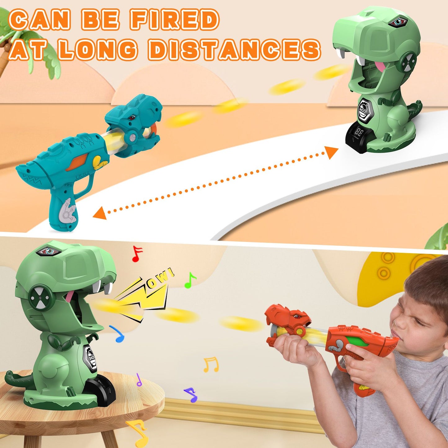 Count 2 times for the mechanical dragon punch and the dinosaur gun + 20 balls - GoTypical