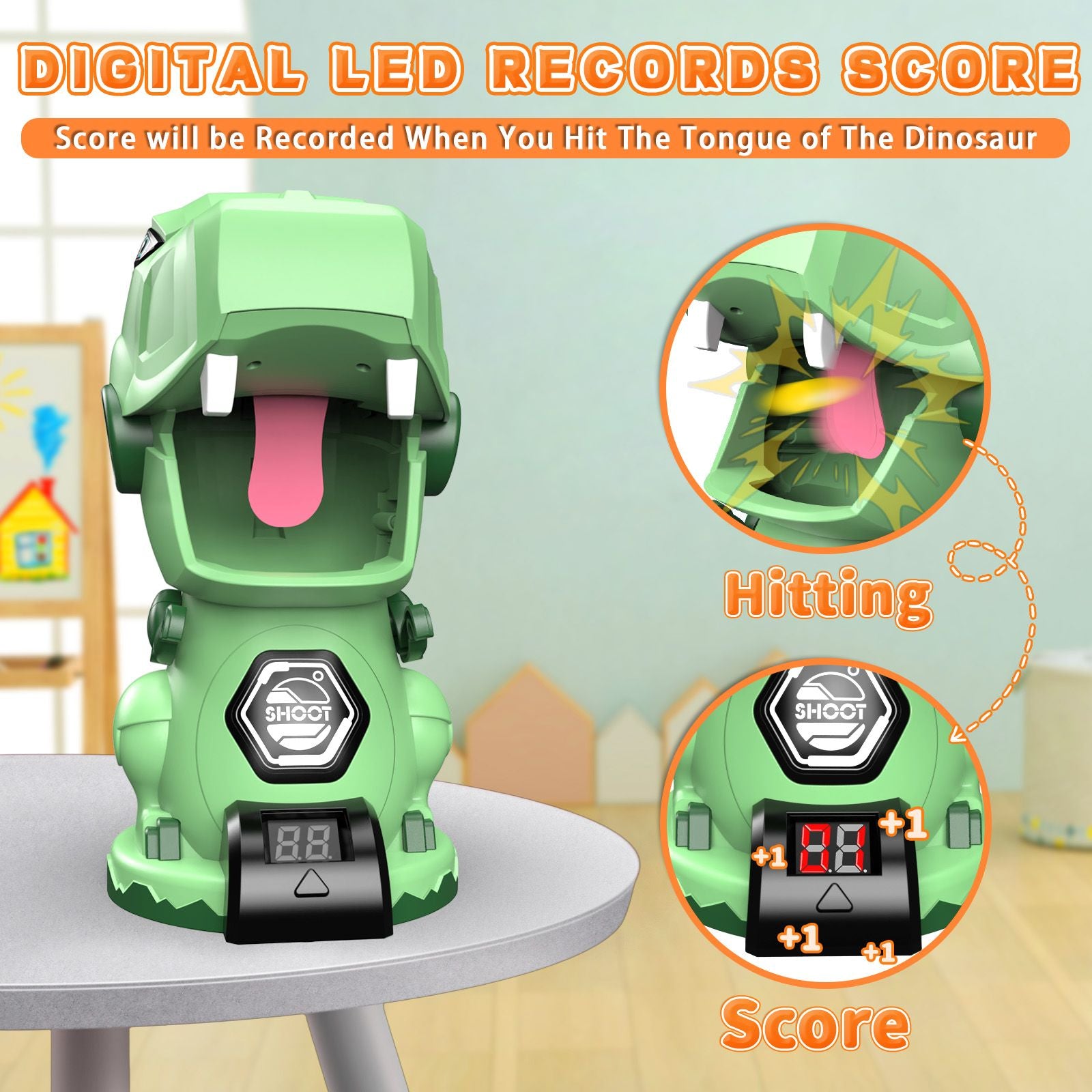 Count 2 times for the mechanical dragon punch and the dinosaur gun + 20 balls - GoTypical