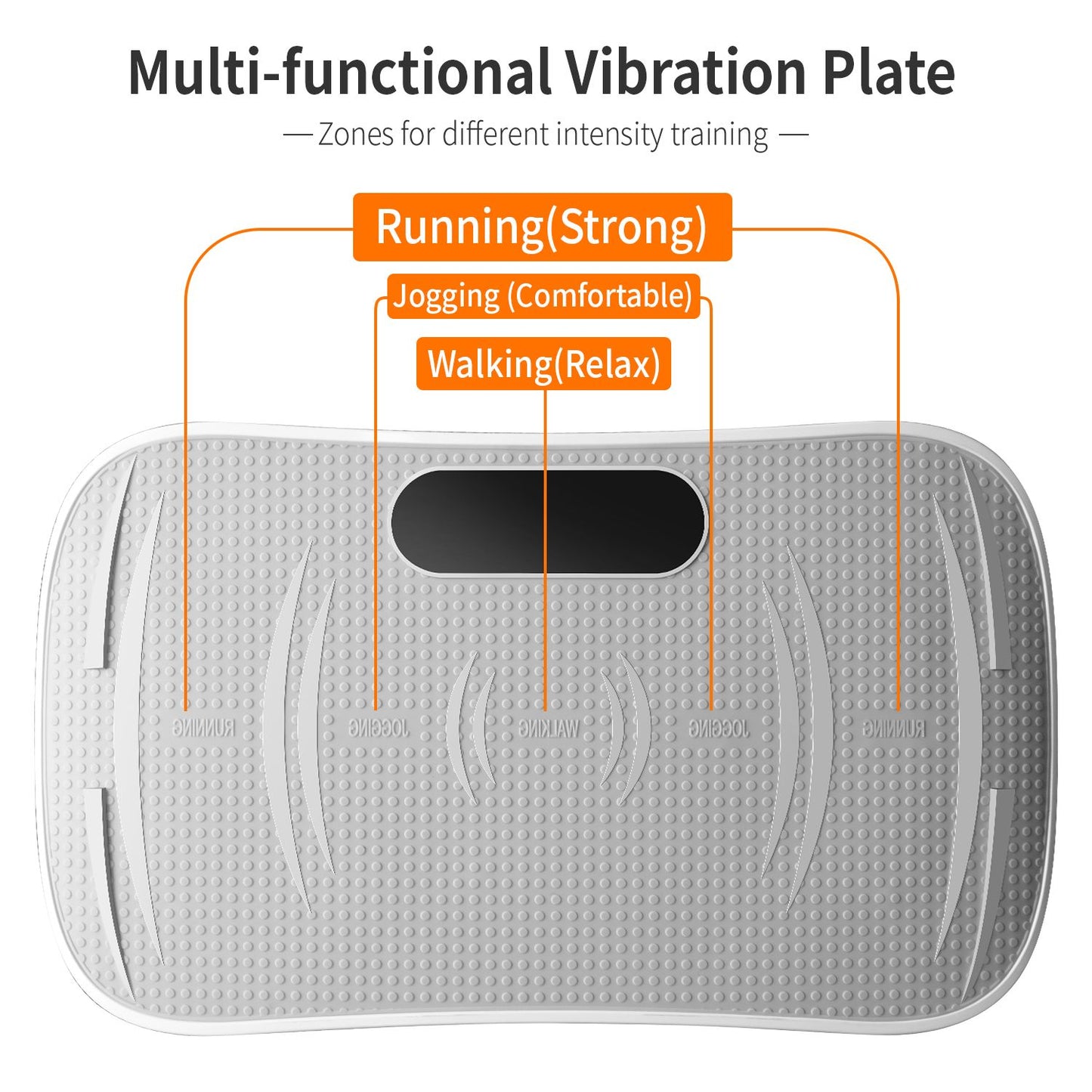 Vibration Plate Whole Body Exercise Vibrating Relaxation Machine Circulation Lymphatic Detox Device With LED Screen Low Noise Strong Power Bluetooth Remote Control Max Weight 330LB - GoTypical