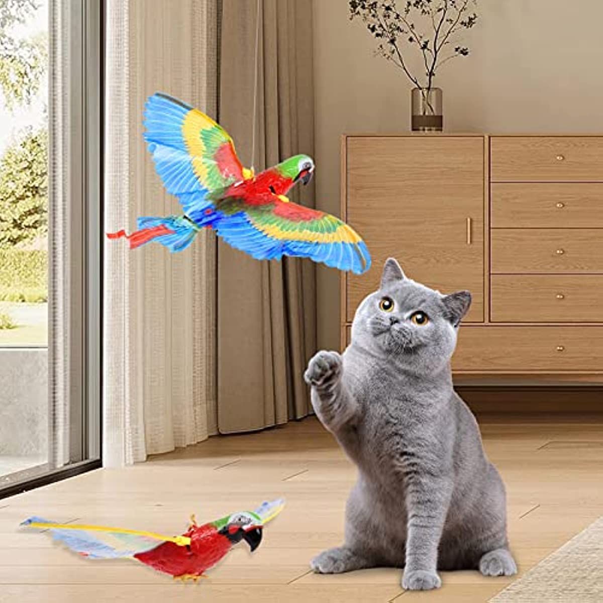 GARENT Flying Bird Cat Toy – Electric Interactive Parrot for Indoor Cats - GoTypical