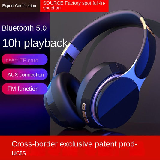 New cross-border popular wireless headset Bluetooth subwoofer stereo plug-in card sports computer headset.