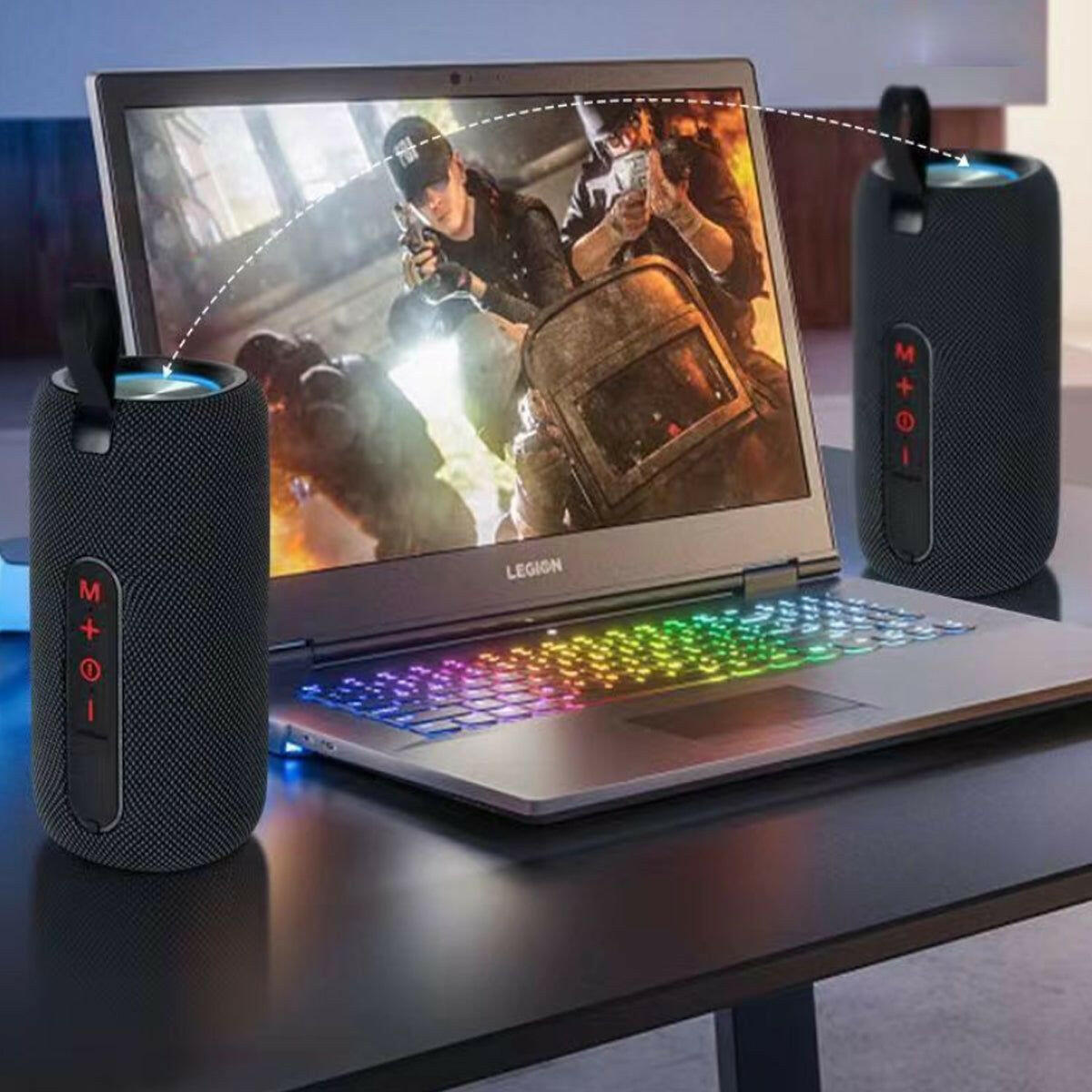 . Dual Boom Bang Bluetooth Speaker – 20W Hi-Fi Stereo, Hands-Free Calls - GoTypical