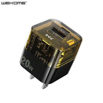 . Dual Port Transparent Wall Charger – PD20W Fast Charging USB QC3.0 - GoTypical