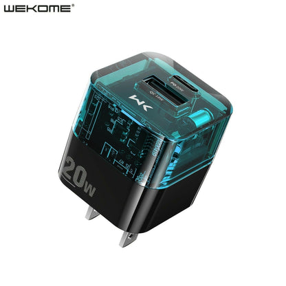 . Dual Port Transparent Wall Charger – PD20W Fast Charging USB QC3.0 - GoTypical