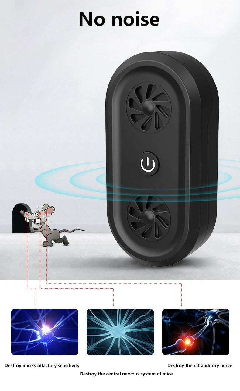 Remarkable Goodz Ultrasonic Pest Repellent Unit – Dual Speaker, Black ABS - GoTypical