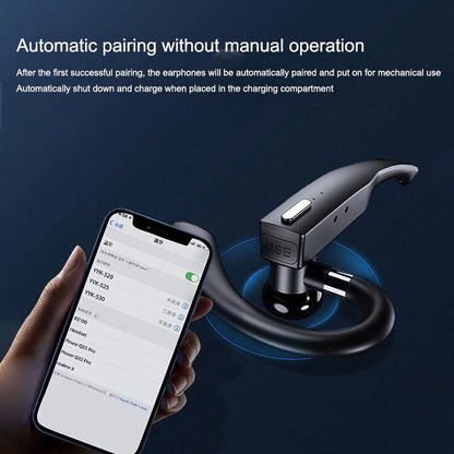 Ear hanging Bluetooth earphones, single ear wireless car call noise cancelling earphones, ear hanging type - GoTypical