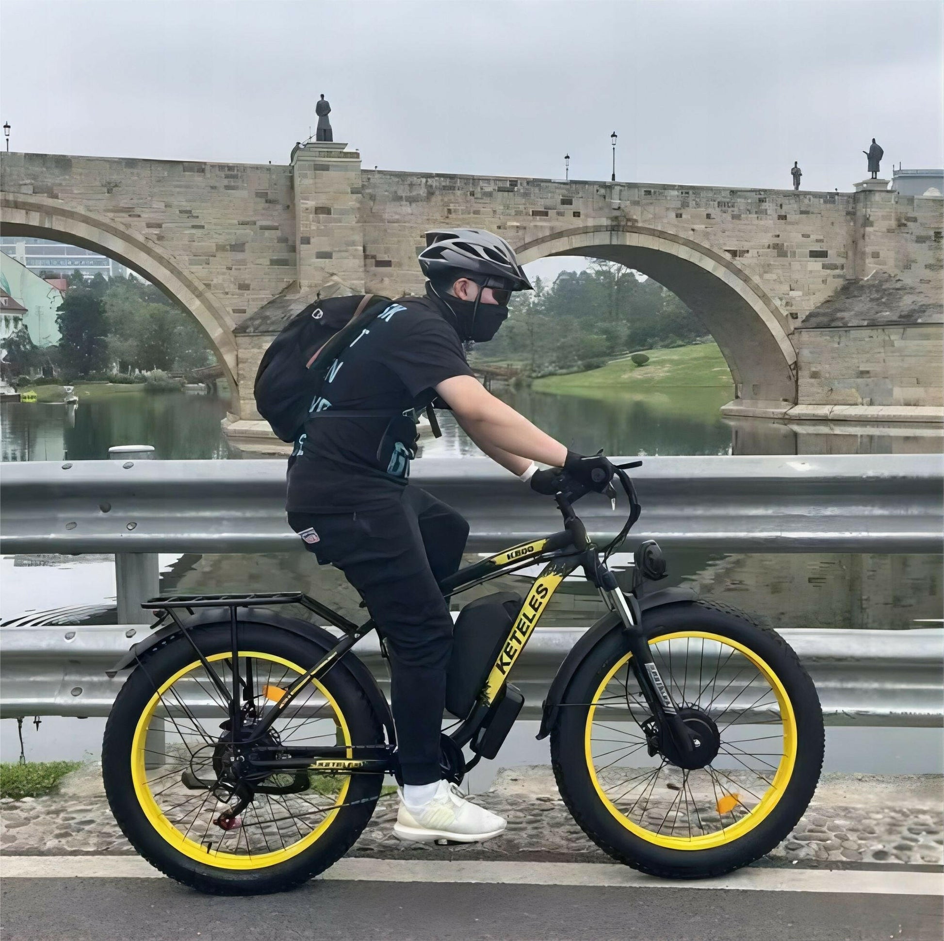 Electric Bike KETELES 48V 23AH Dual Motor 1000W x2 26" Fat Tire MTB - GoTypical