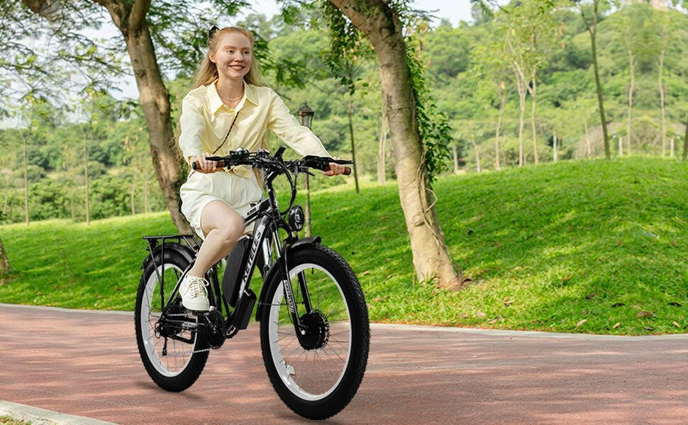 Electric Bike KETELES 48V 23AH Dual Motor 1000W x2 26" Fat Tire MTB - GoTypical