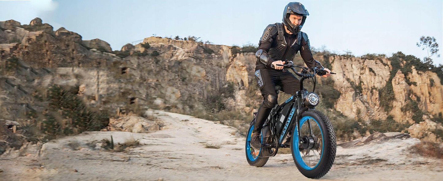 Electric Bike KETELES 48V 23AH Dual Motor 1000W x2 26" Fat Tire MTB - GoTypical