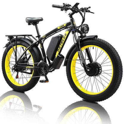 Electric Bike KETELES 48V 23AH Dual Motor 1000W x2 26" Fat Tire MTB - GoTypical