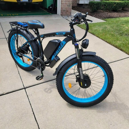 Electric Bike KETELES 48V 23AH Dual Motor 1000W x2 26" Fat Tire MTB - GoTypical